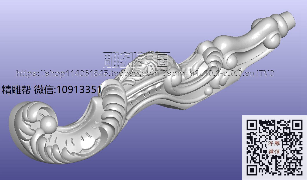 07-18 19号(30-xiu_圆雕图立体雕花桌腿3d打印洋花沙发腿圆柱木雕柱腿精雕图浮雕图